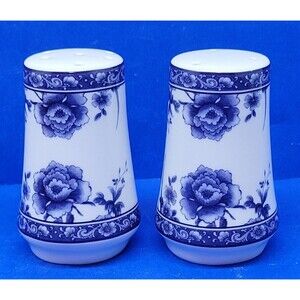 Baum Brothers Formalities Blue Rose Salt &pepper Shaker Set